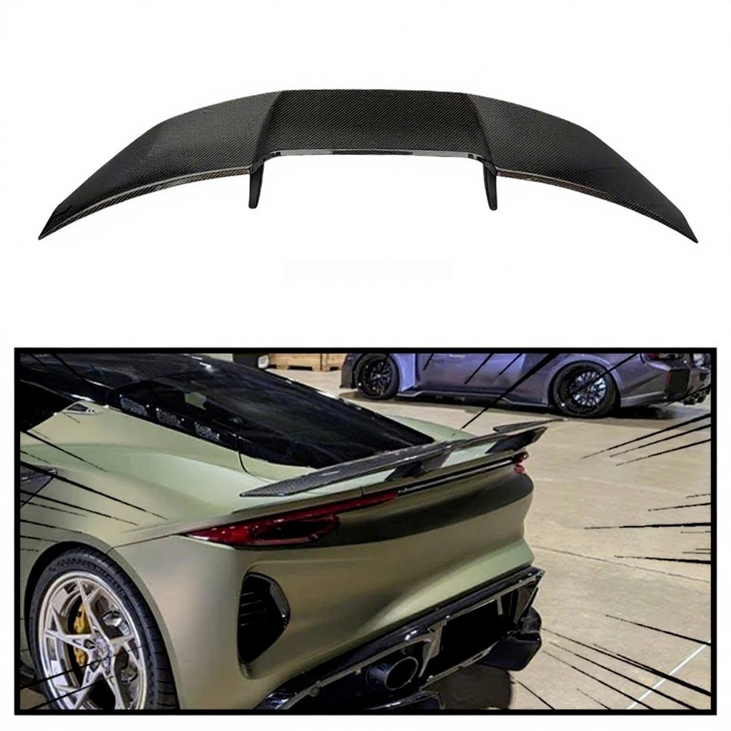 Emira VorST Style Dry Carbon Fiber Rear Spoiler GT Wing for Lotus Emira